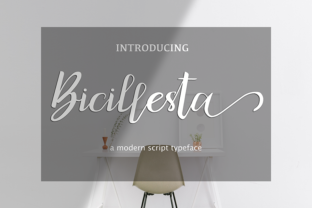 Bicillesta Font: Modern Script for Handmade Products