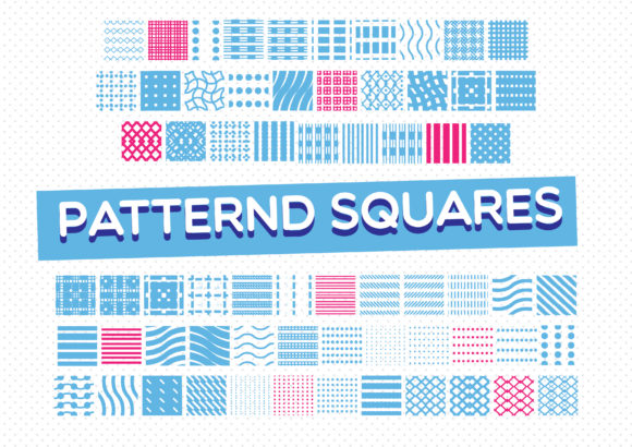 Patterned Squares Font for Editorial Design and Layouts