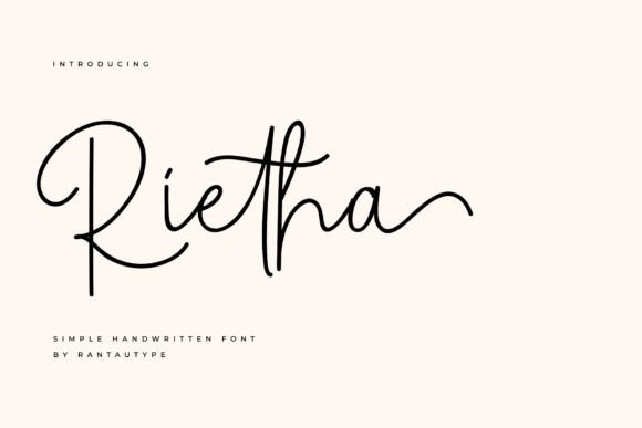 Rietha Font Review: Authentic Script for Small Business Branding